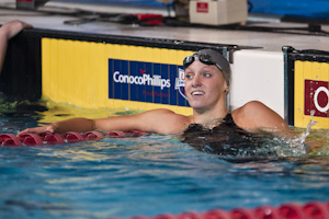 Dana Vollmer won the 100 freestyle at the 2009 USA Swimming Nationals/World Team Trials.